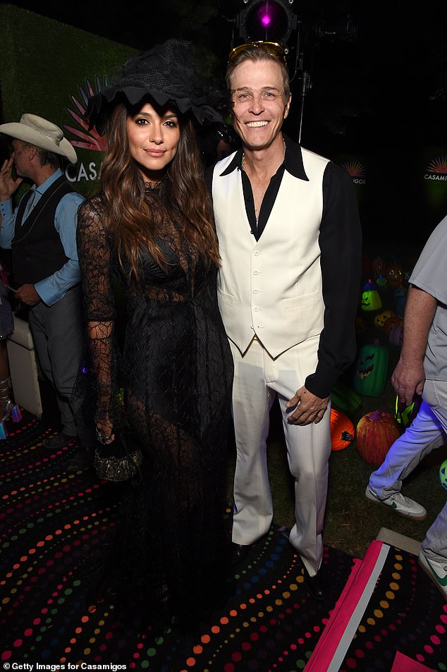 Pia Miller seen first time Patrick Whitesell at Halloween party LA