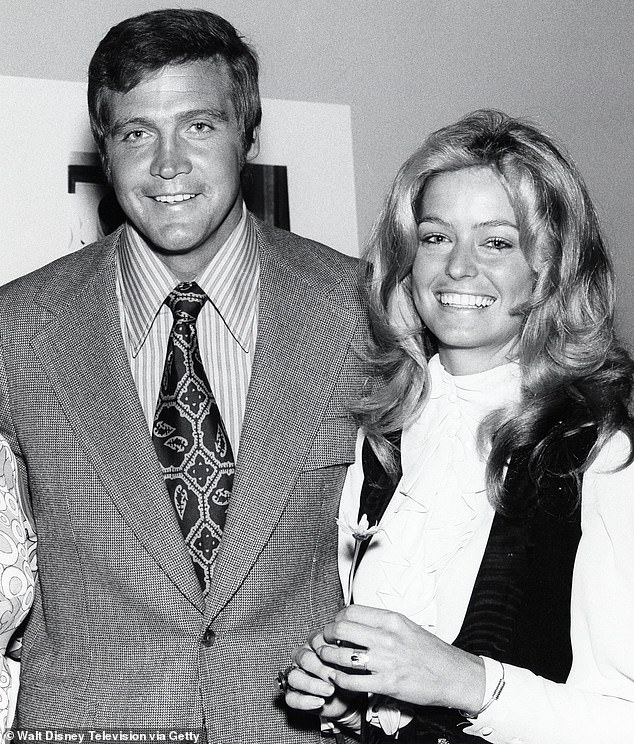 Six Dollar Man star Lee Majors poses with his pretty blonde spouse