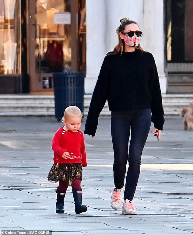 Rebecca Ferguson and husband Rory dote on daughter Sage on a stroll in