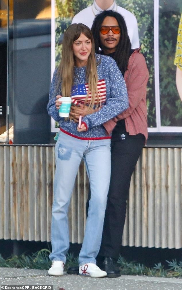 Grownish star Luka Sabbat puts on a cosy display with new girlfriend Simi Khadra in West