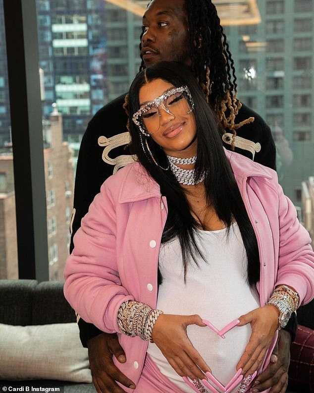 Cardi B reveals she has her second child with husband Offset