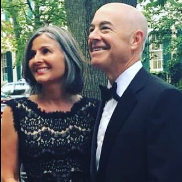 Alejandro Mayorkas' wife confronts protesters outside her DC home who