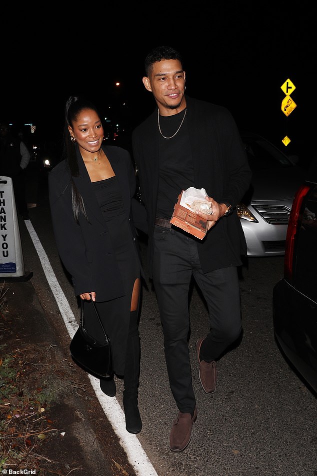 Keke Palmer rocks thighhigh boots with leggy dress for Brentwood date