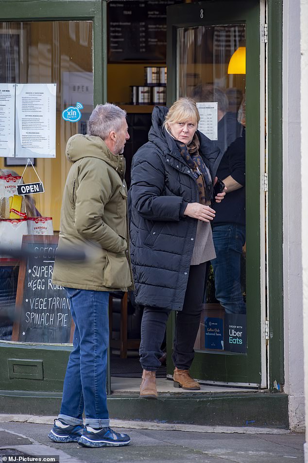 Happy Valley star Sarah Lancashire at a cafe after acclaimed scene in