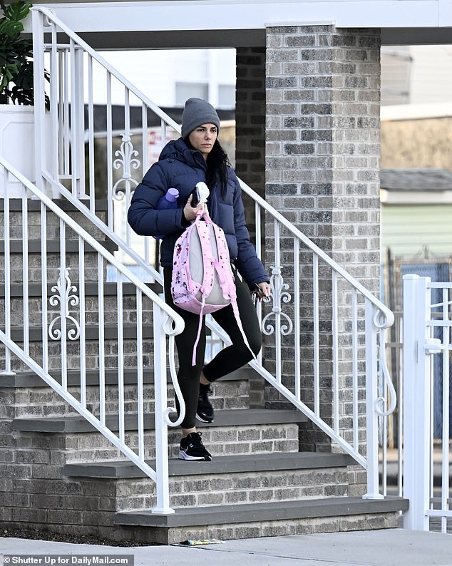 Santos' exwife is seen outside New Jersey home amid scandal