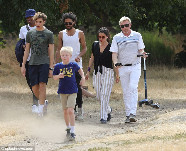 Boris Becker enjoys a walk with his children in Wimbledon Daily Mail Online