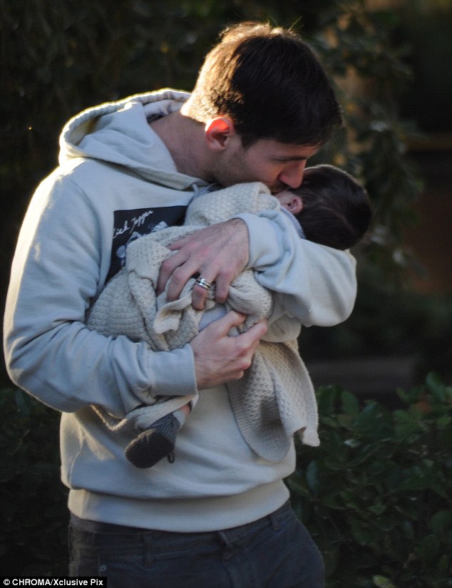 Barcelona ace Lionel Messi tenderly kisses newborn son Thiago Daily