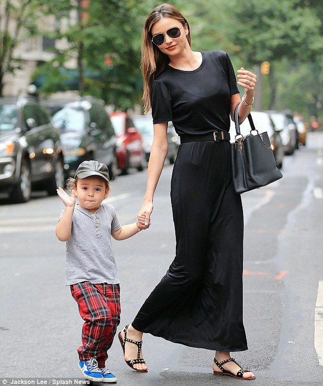 Miranda Kerr's son Flynn is the center of attention in Scottish style