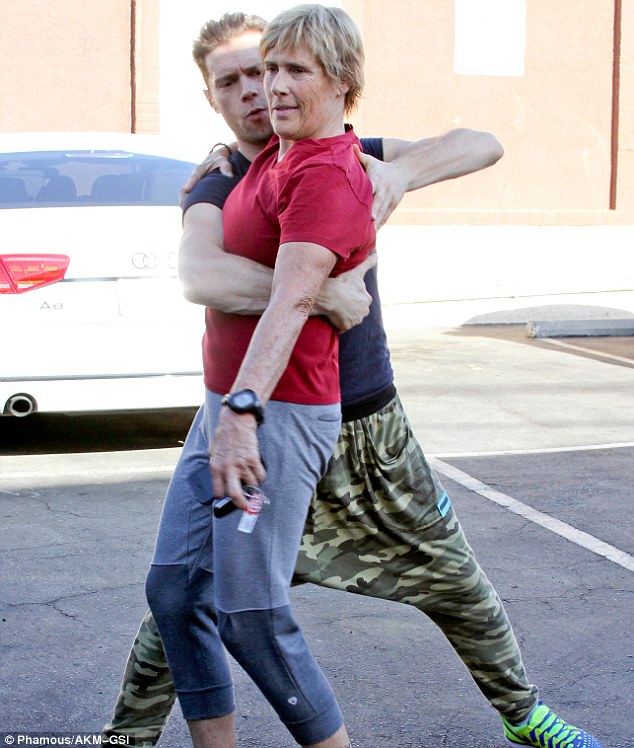 Diana Nyad and Henry Byalikov at Dancing With The Stars rehearsals