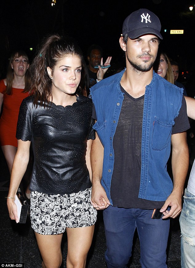 Taylor Lautner 'splits with girlfriend Marie Avgeropoulos' Daily Mail