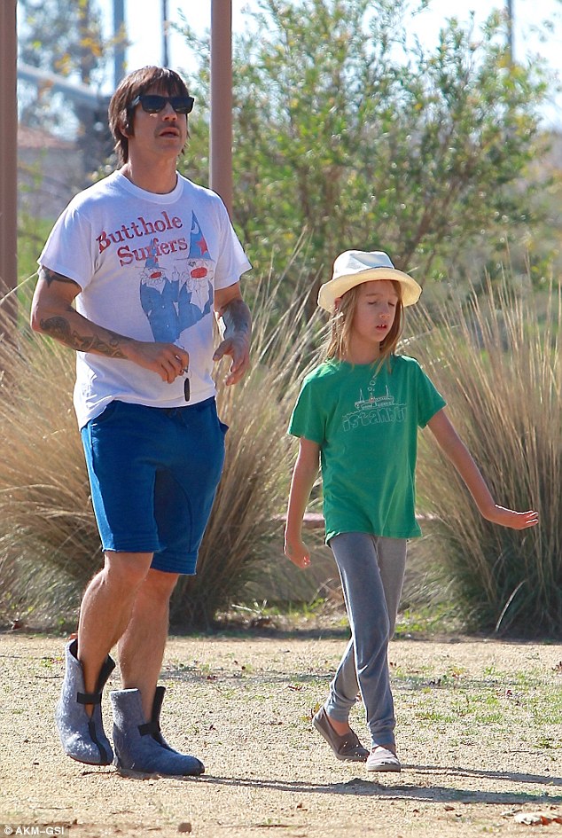 Red Hot Chili Peppers' Anthony Kiedis with son, Everly Bear in Malibu