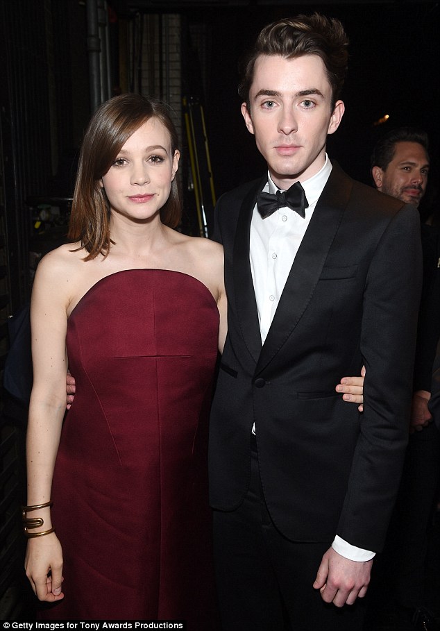 Carey Mulligan continues to cover up her figure in a dark red gown at Tony Awards Daily Mail