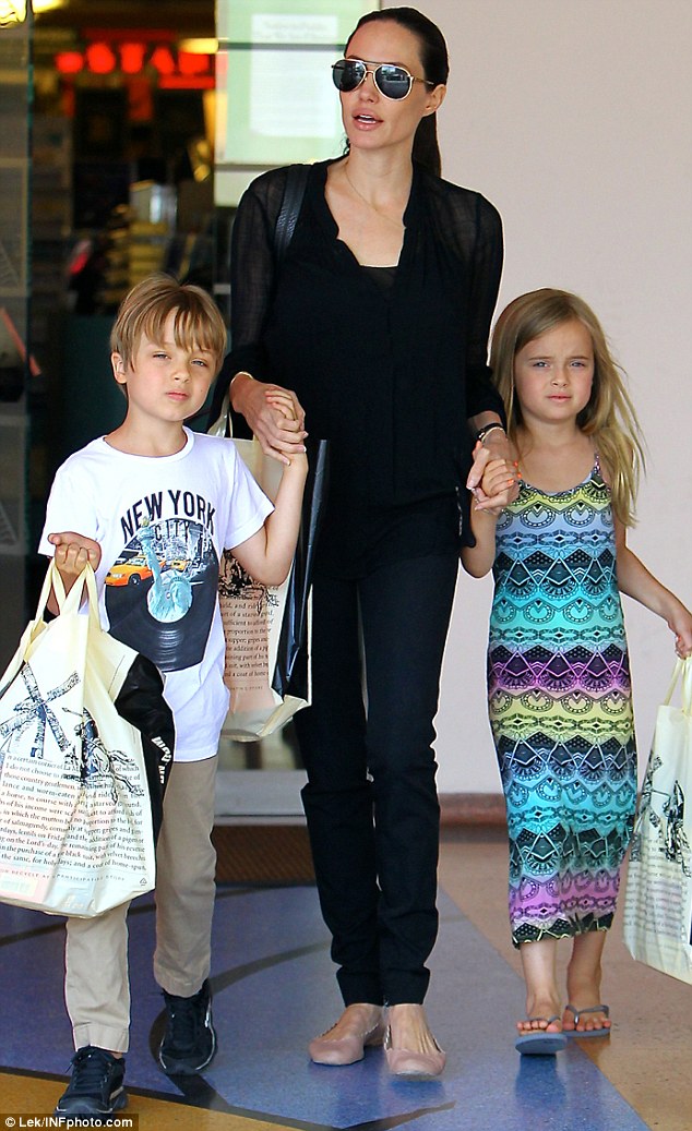 Angelina Jolie treats twins Knox and Vivienne to LA shopping trip