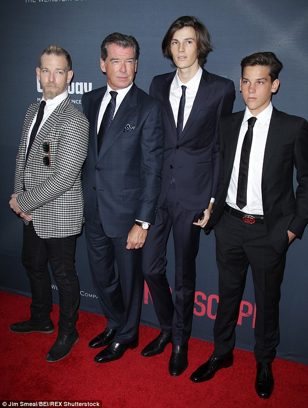 Pierce Brosnan joined by his three sons at No Escape premiere in LA