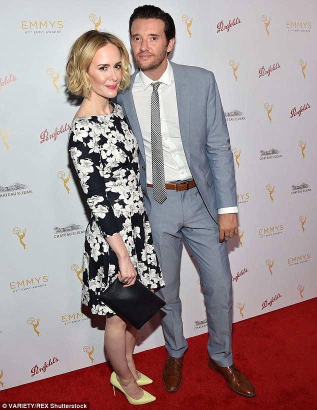 Sarah Paulson and Jason Butler Harner attend TV Academy's preEmmys