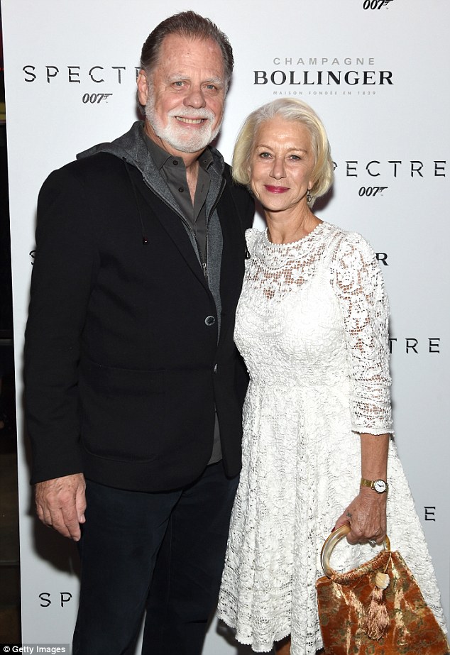 Gina Gershon embraces former costar Helen Mirren at Spectre screening
