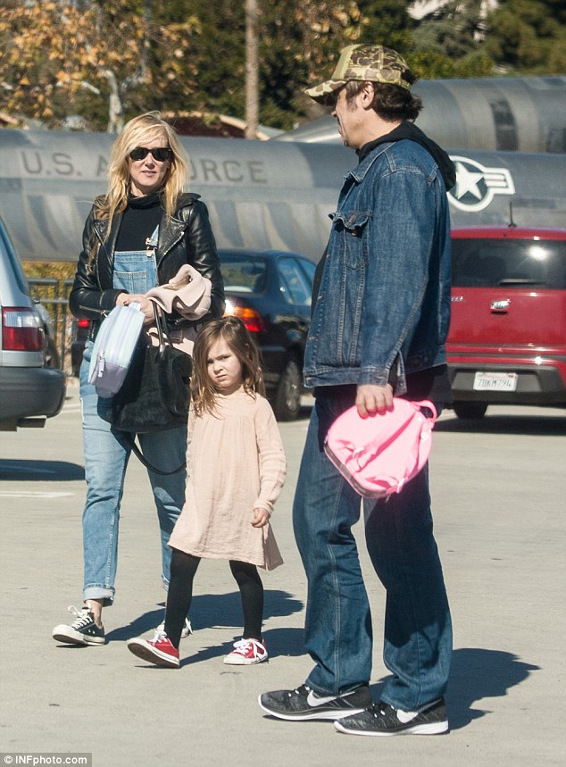 Benicio Del Toro and Kimberly Stewart take daughter Delilah to the