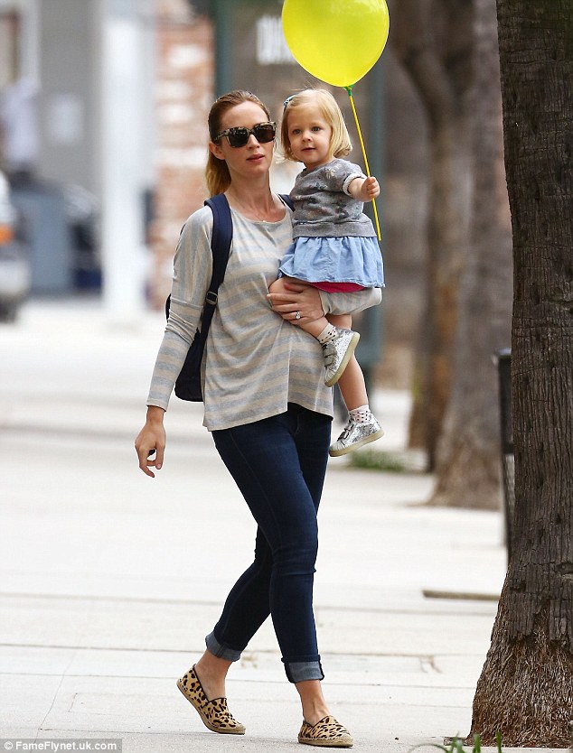 Emily Blunt keeps it casual as she takes daughter Hazel for a haircut