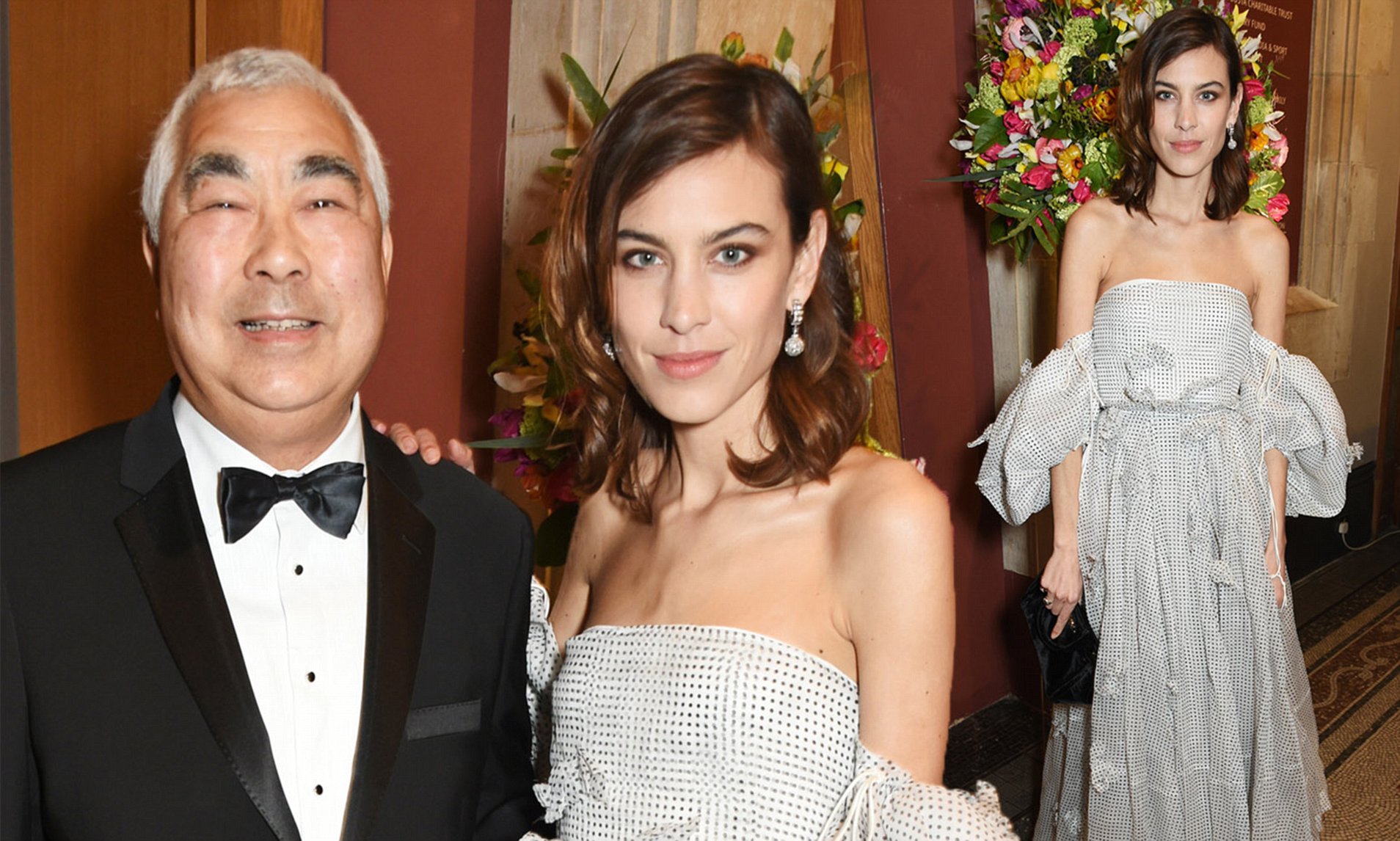 Alexa Chung takes father Philip to National Portrait Gala