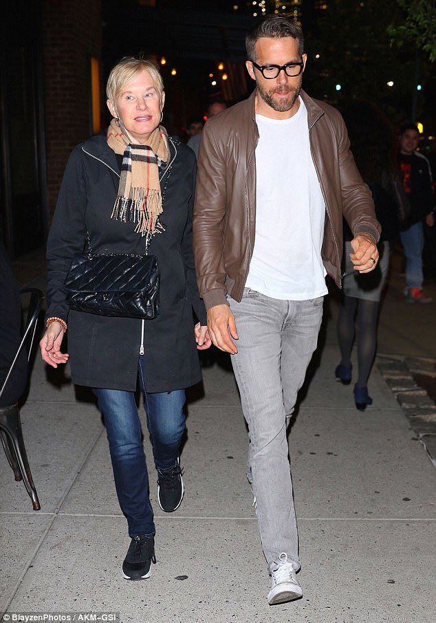 Ryan Reynolds enjoys evening with mother Tammy Daily Mail Online