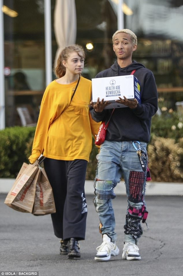 Jaden Smith and girlfriend Odessa Adlon go on grocery run Daily Mail