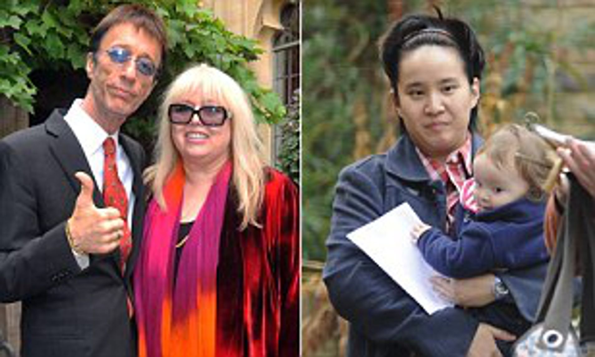 Close Robin Gibb With Wife Dwina Gibb And Son At Their Home In Oxfordshire Telegraph