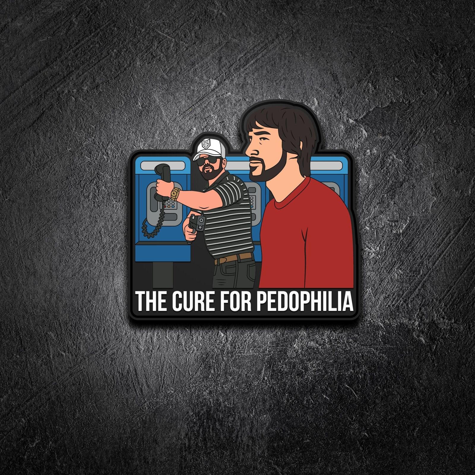 Gary Plauche The Cure for pedophilia PVC Morale Patch eBay