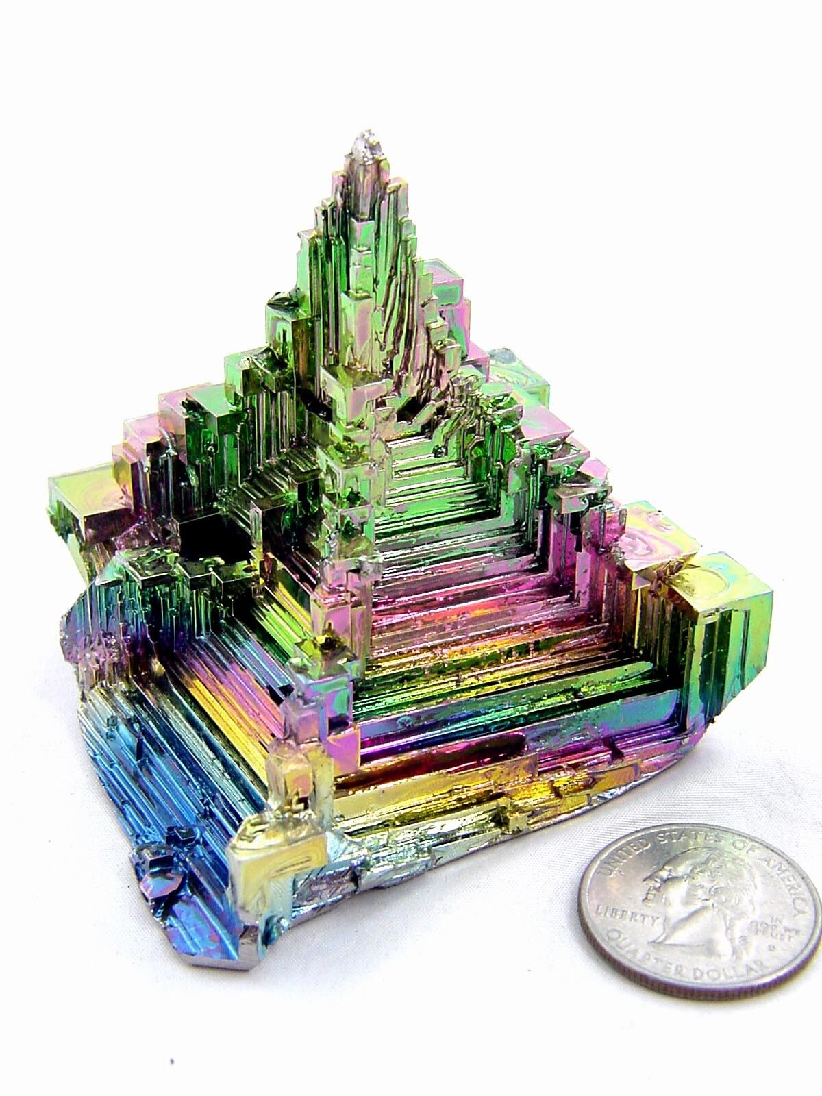 BUTW AAA grade LabCreated Rainbow Colored Bismuth Crystals Lapidary 3738P eBay