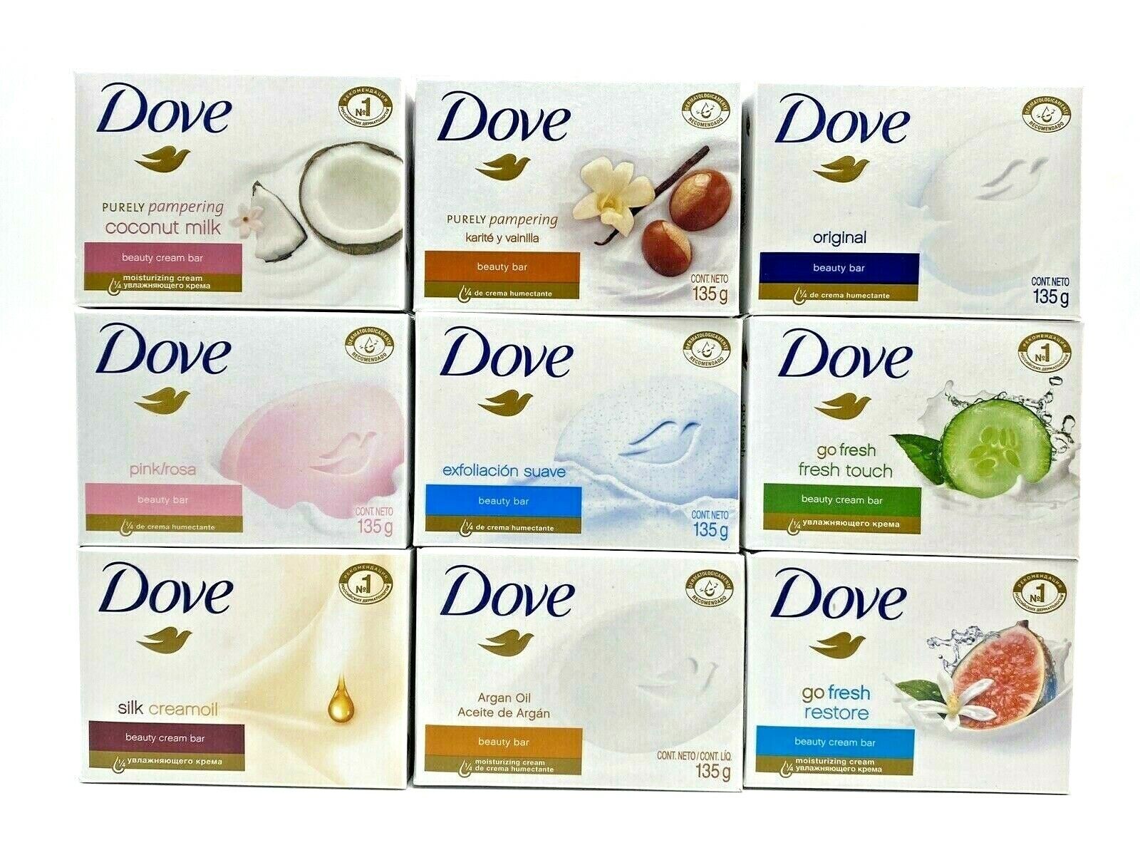 Dove Beauty Soap Bar Assorted scent 14 Pack 4.75oz /135G (Create your