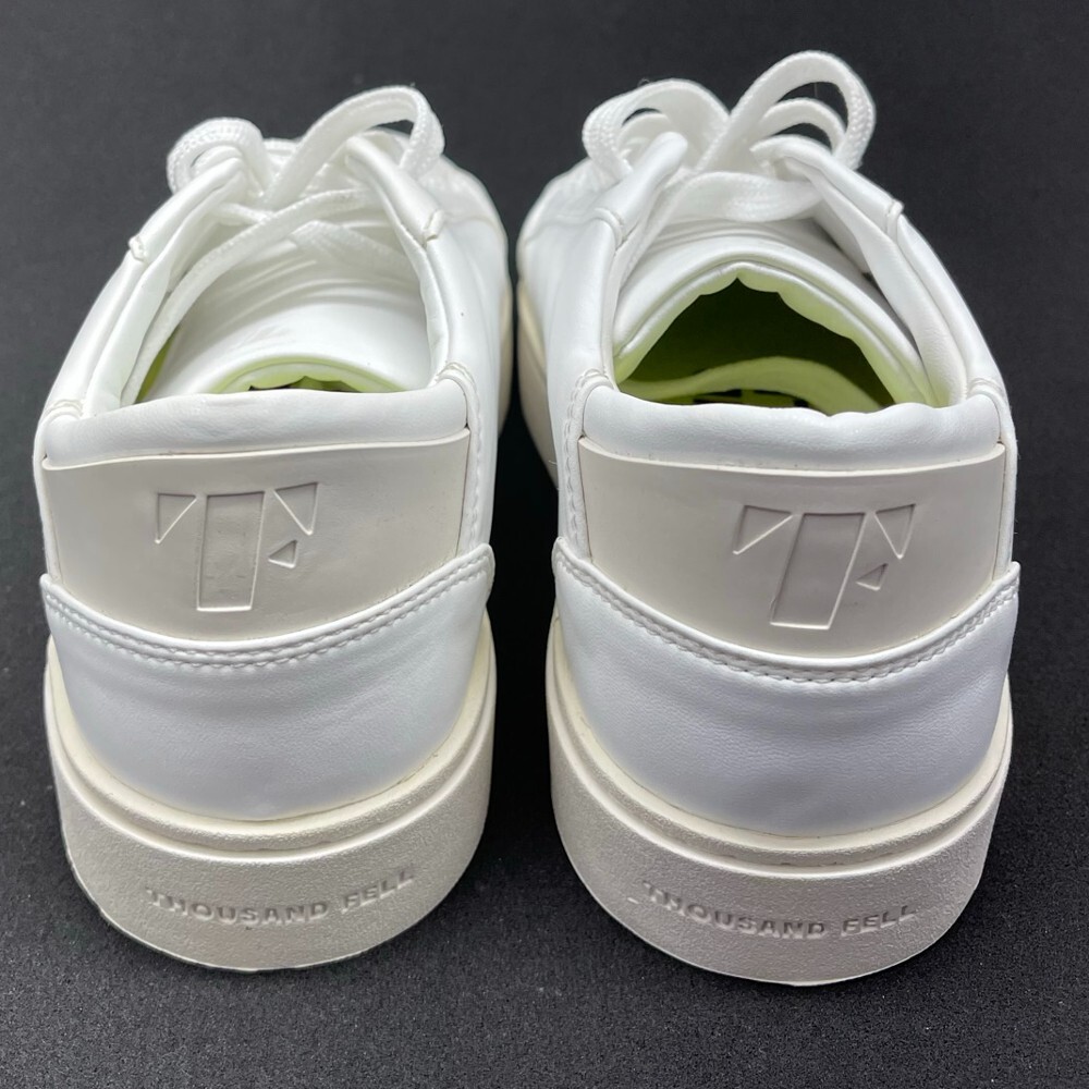 Thousand Fell Womens White Lace Up Fashion Sneaker Si… Gem