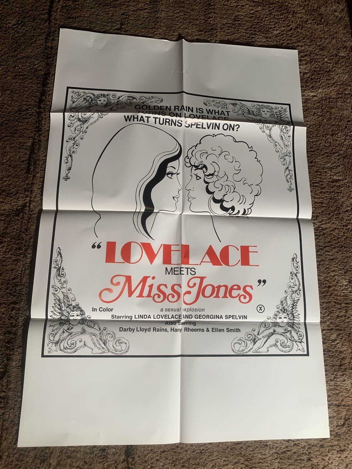 LINDA LOVELACE MEETS MISS JONES ORIG MOVIE POSTER SEXPLOITATION eBay