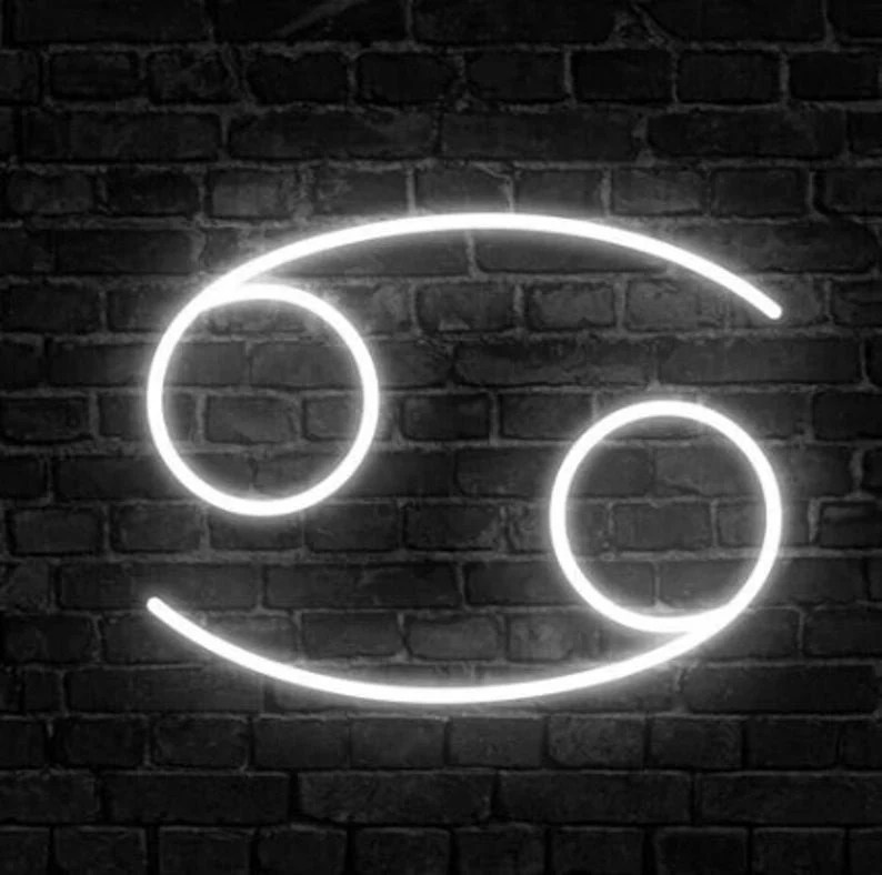 Cancer neon sign Zodiac neon light sign Led neon sign Neon Etsy