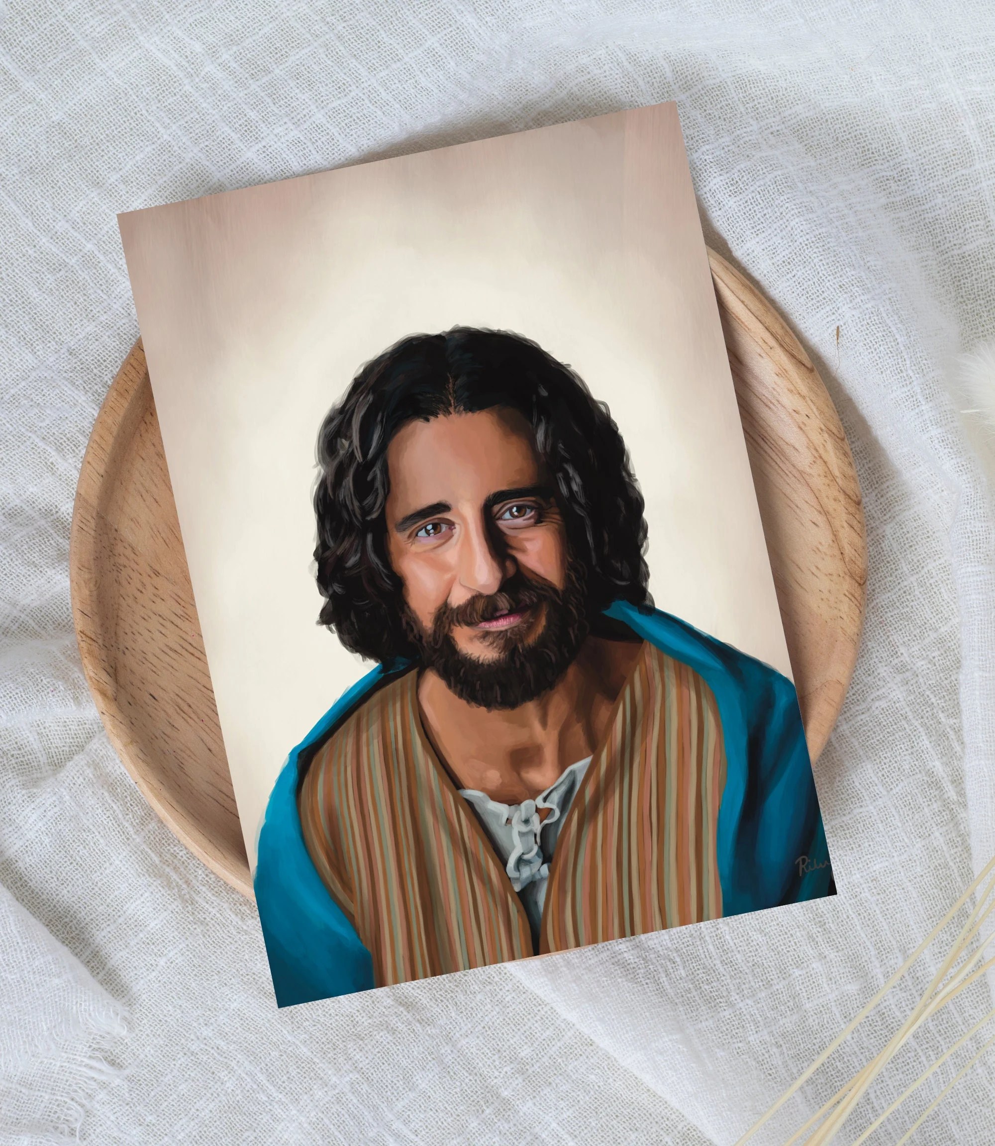 Jesus Christ Portrait From the Chosen TV Series Digital Etsy
