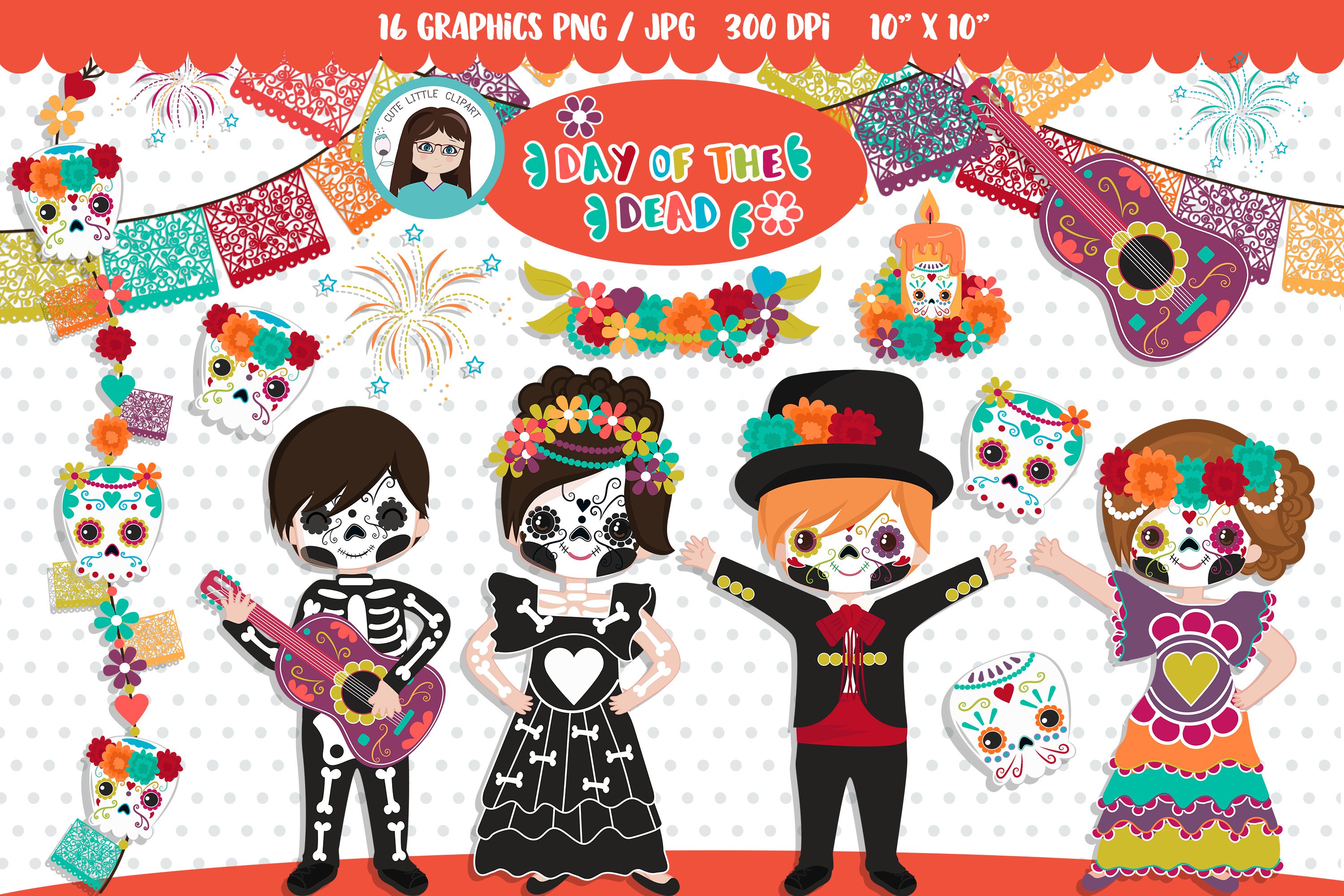 Day of the Dead cliparts (568586) Illustrations Design Bundles