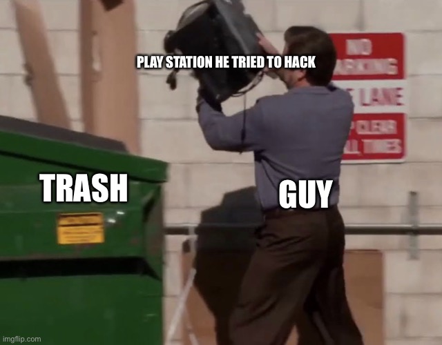 Man throwing stuff in trash Imgflip