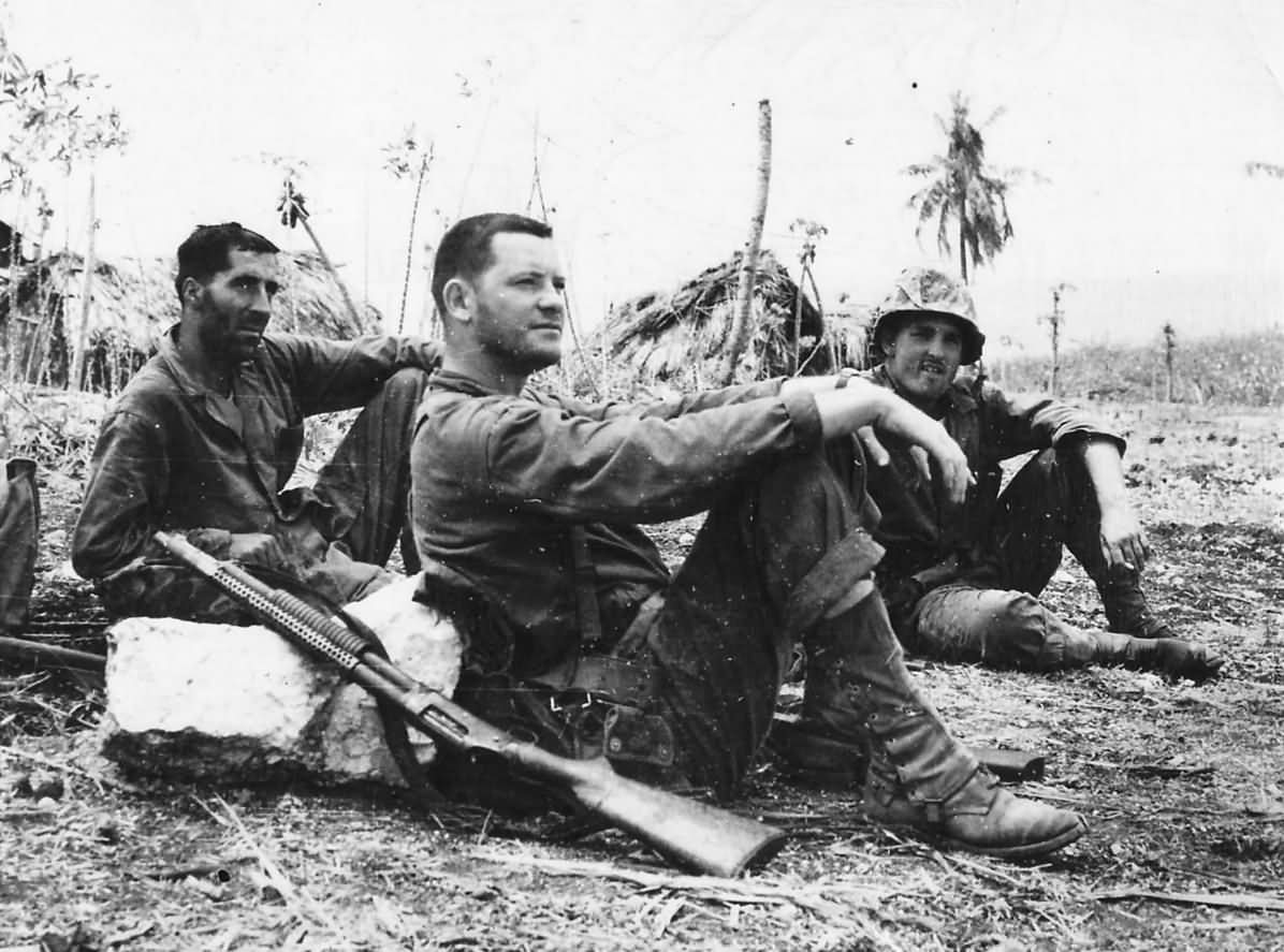 Soldiers Relaxing after Capture of Saipan, Summer 1944. WorldWar2