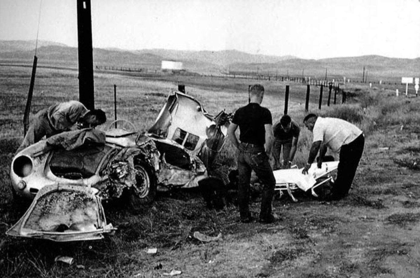 The automobile crash that killed James Dean on Sept. 30, 1955 in