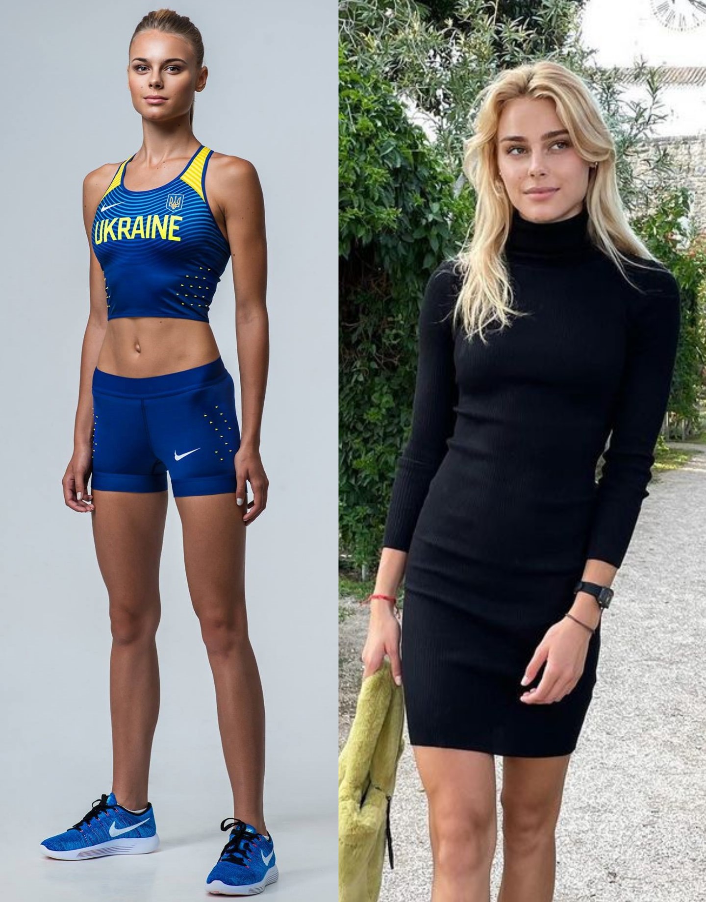 5'11" (180cm) tall Ukrainian high jumper Yuliya Levchenko [gif] r