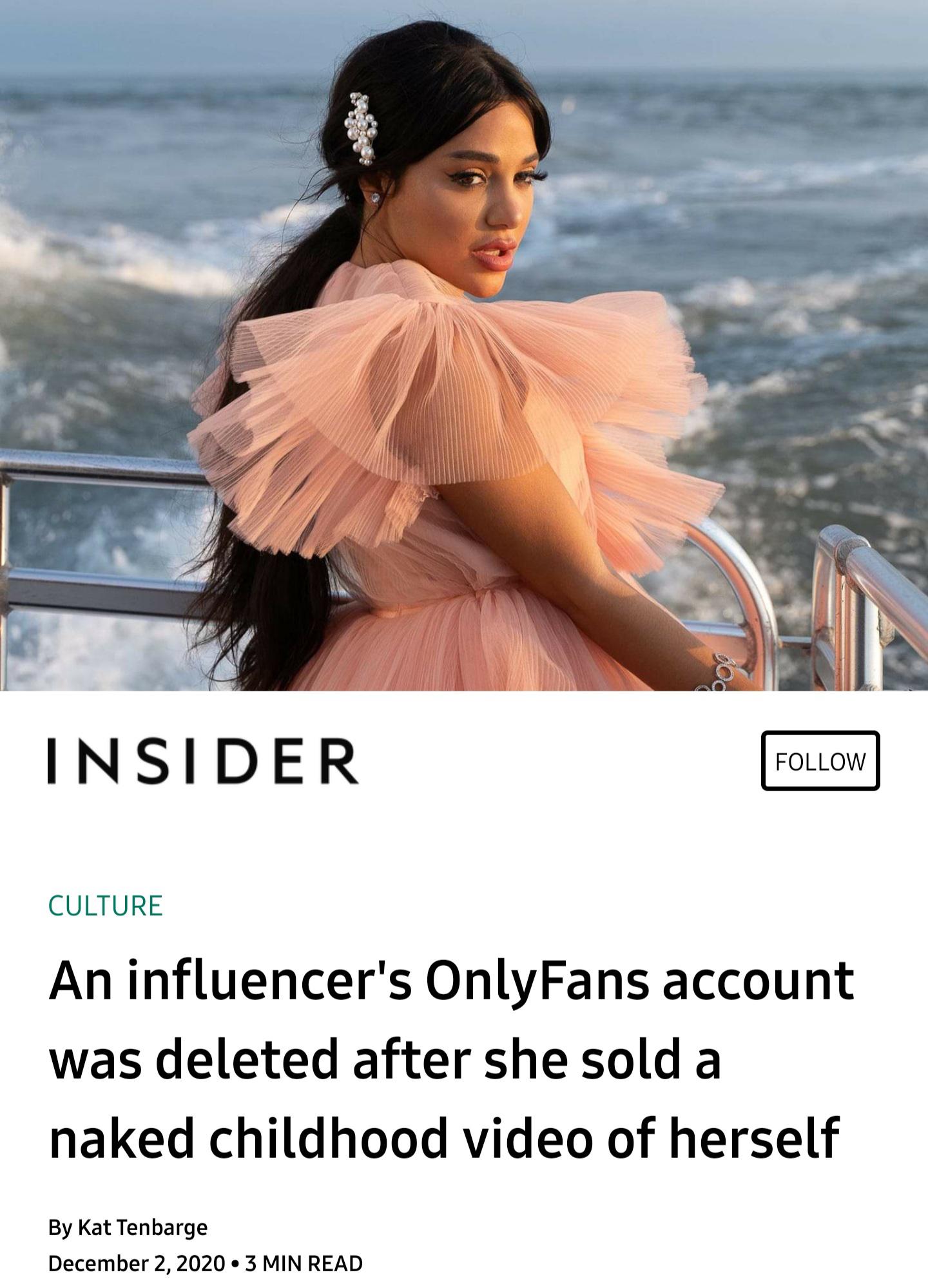 Influencers OnlyFans account deleted after she sold a naked video of