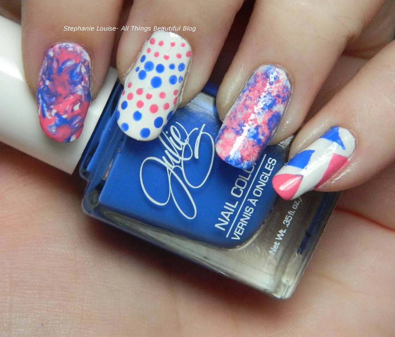 Requested Mystery Baby Shower Easy Nail Art Using Julie G Nail Polish All Things Beautiful Xo
