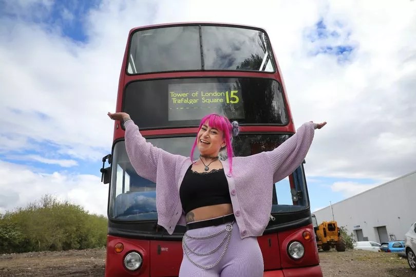 Woman sells saucy snaps on OnlyFans then buys London bus to convert