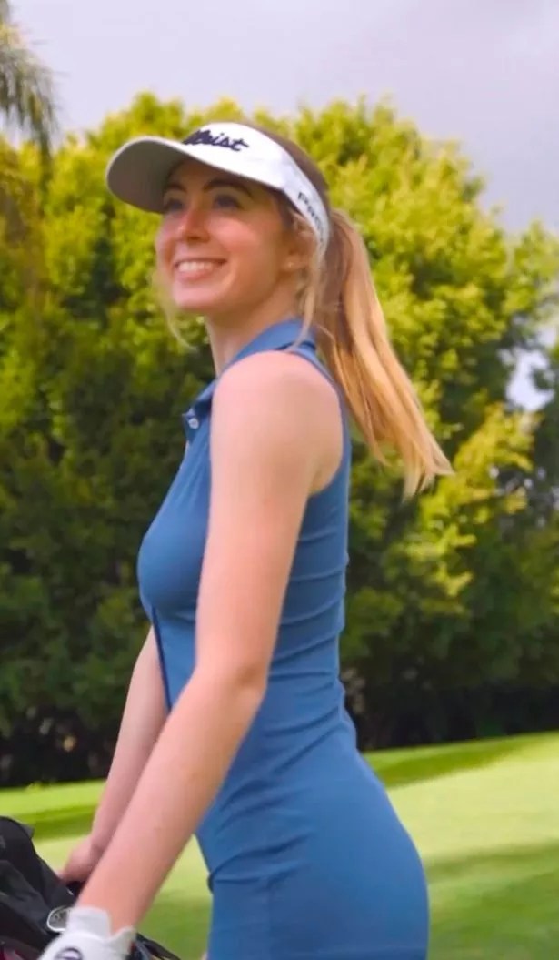 OnlyFans golf star's nipples almost burst through skintight bodysuit
