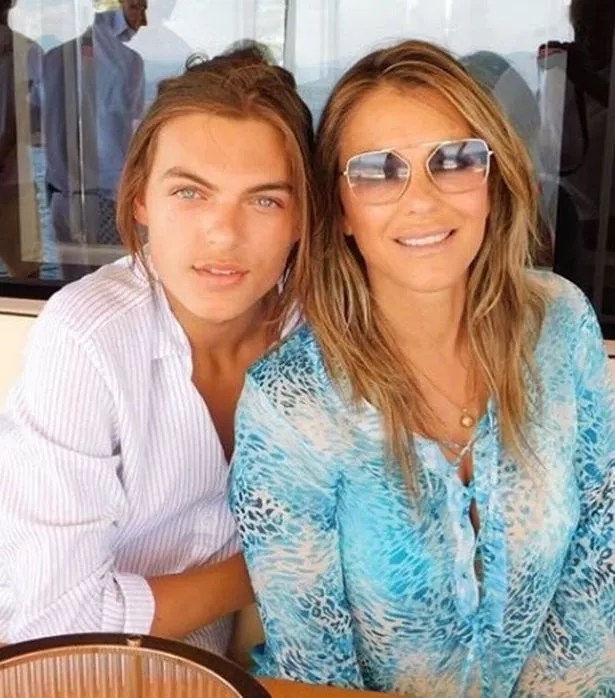 Liz Hurley's son Damian is the spitting image of her early modelling