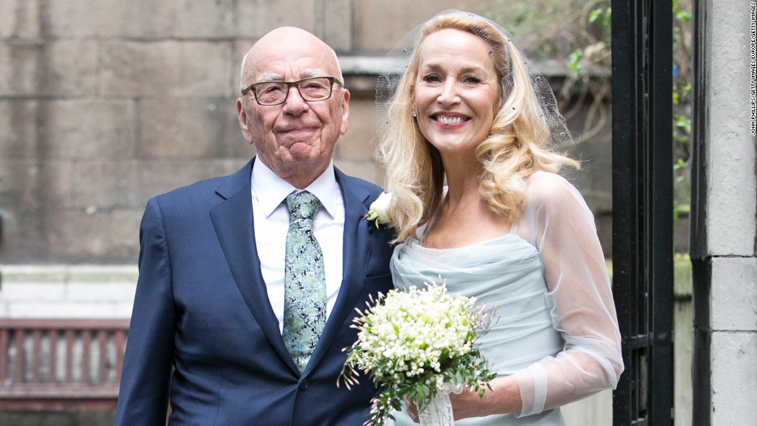 Rupert Murdoch and Jerry Hall marry in London