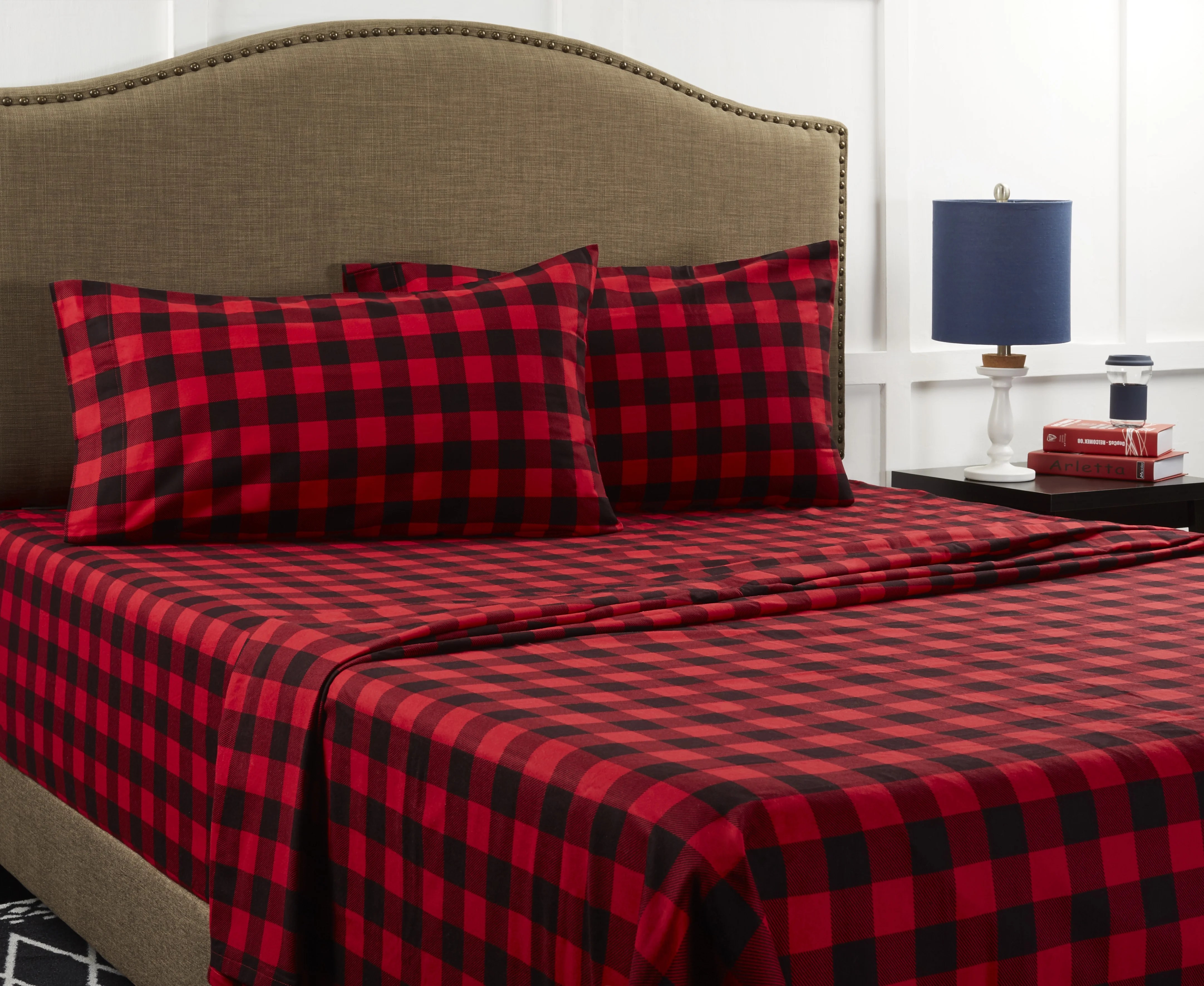 Mainstays Flannel Queen Sheet Set, 4 Piece