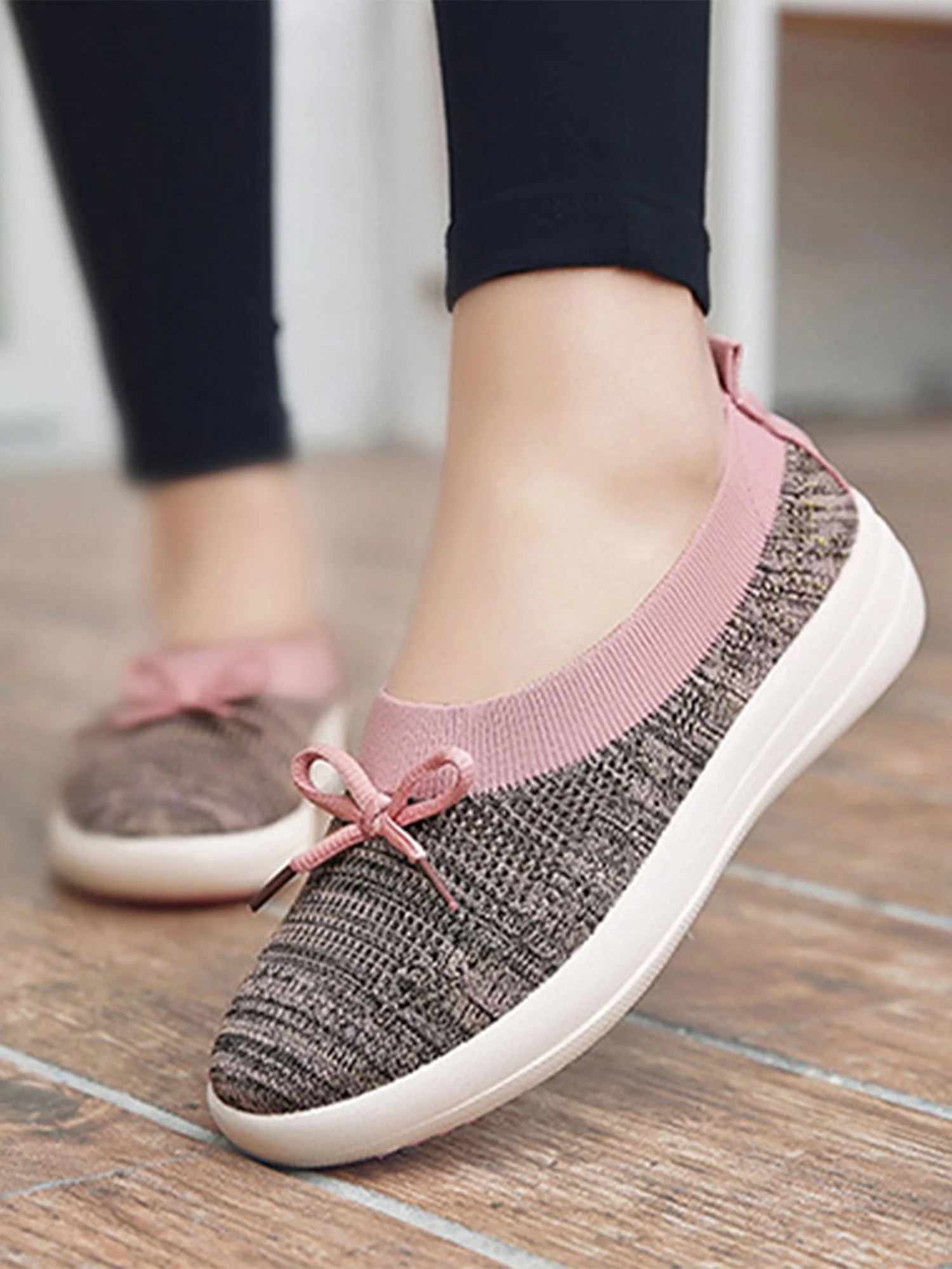 UKAP Women's Cute Comfort Loafers Slip On Flat Heel Round Toe Sneaker