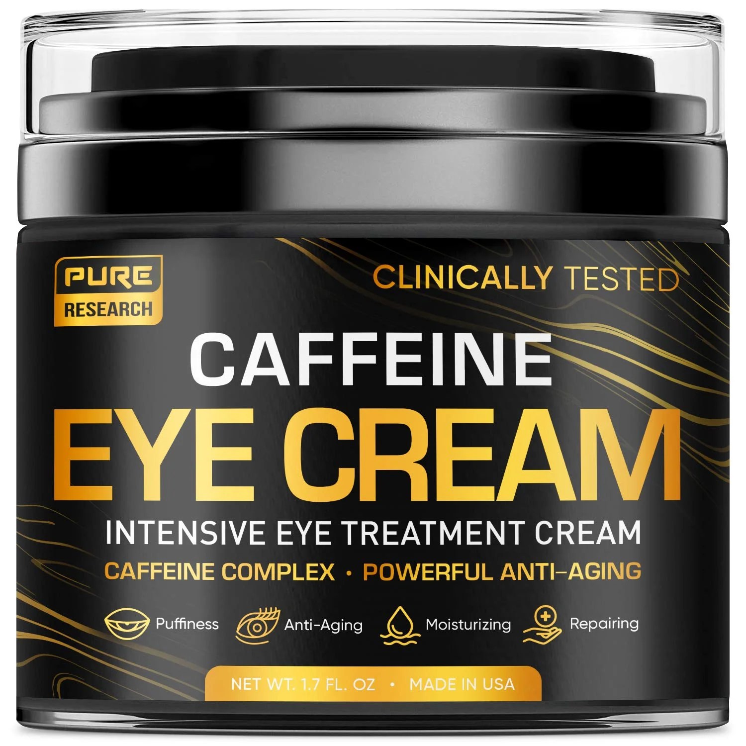 Caffeine Eye Cream For Anti Aging, Dark Circles, Bags, Puffiness. Great