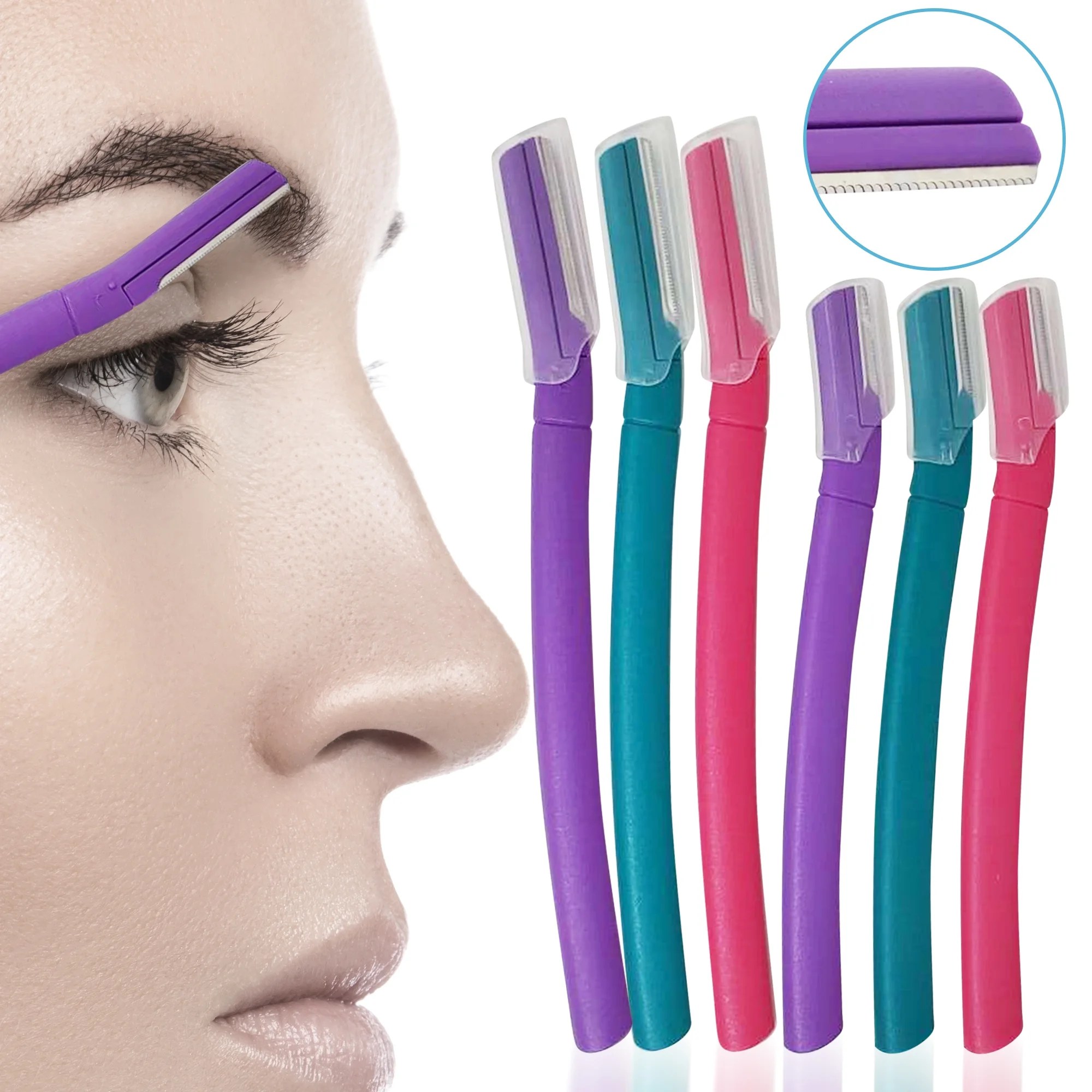 Nylea Eyebrow Razor 6 Pack Facial Razor with Precision Cover Walmart