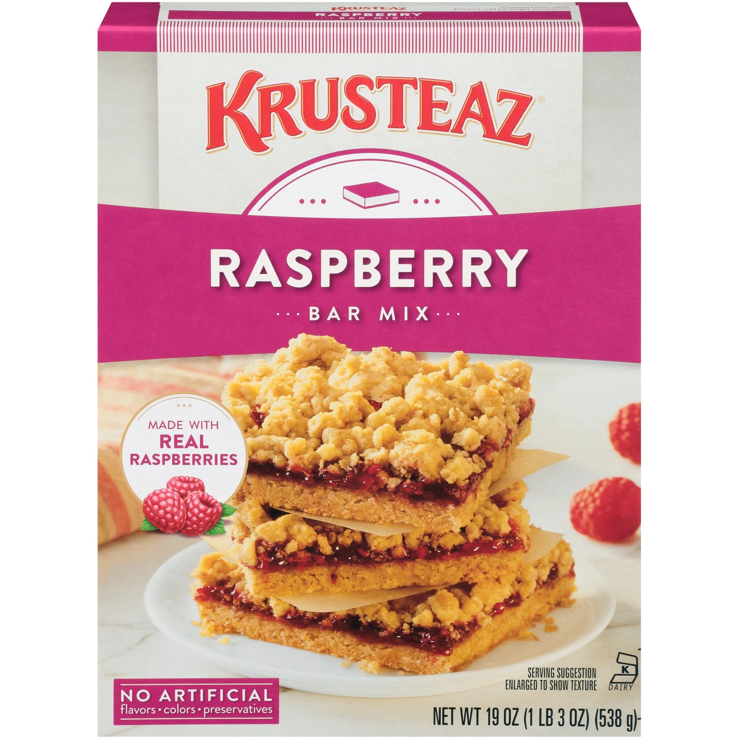 Krusteaz® Raspberry Bar Mix 19 oz. Box