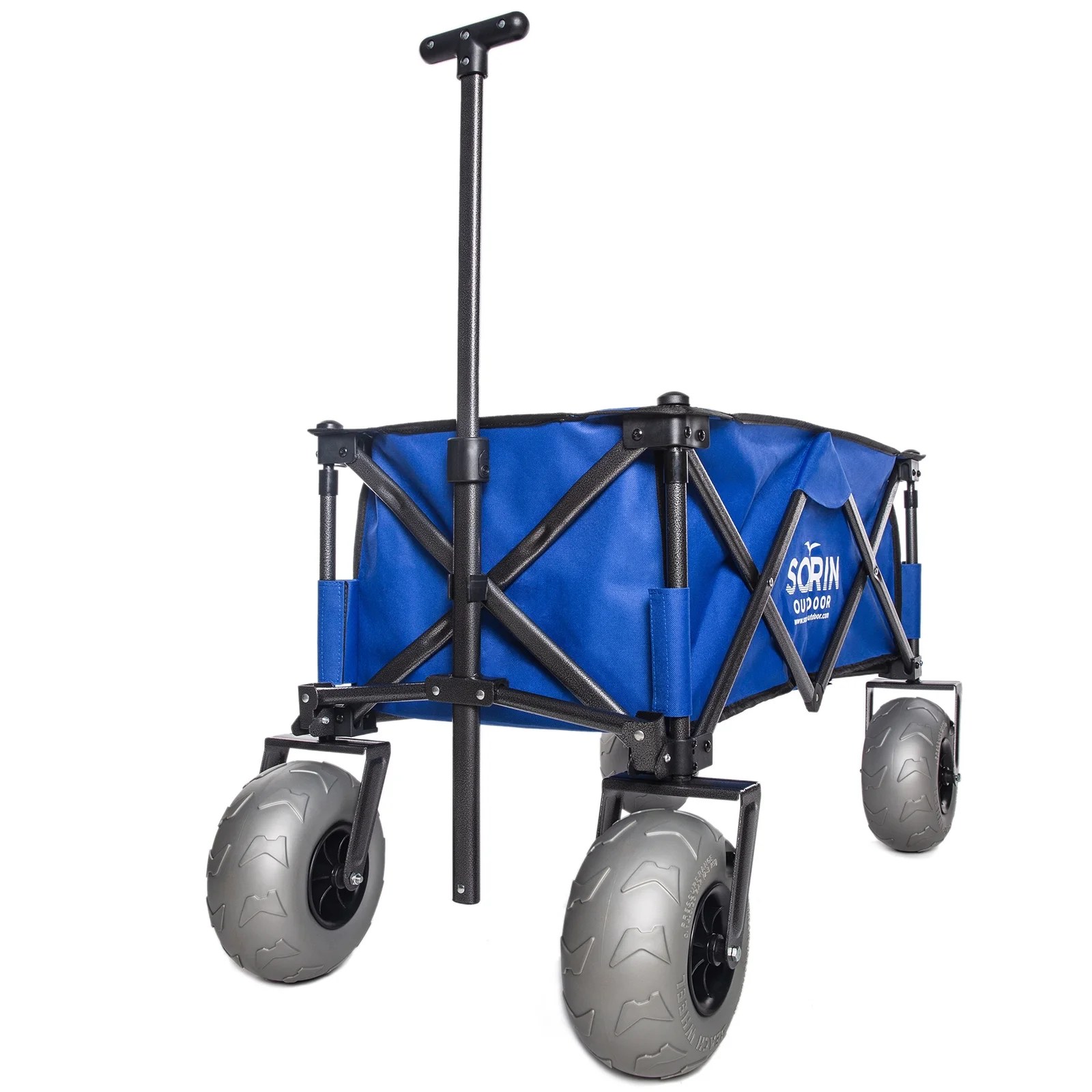 Sorin Outdoor Heavy Duty Collapsible Foldable Beach Cart with Balloon